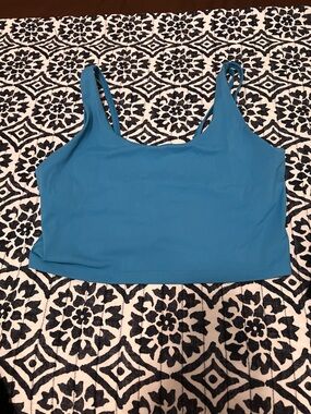 Blue Sports Bra Comfortable Supportive Women's Crop Top